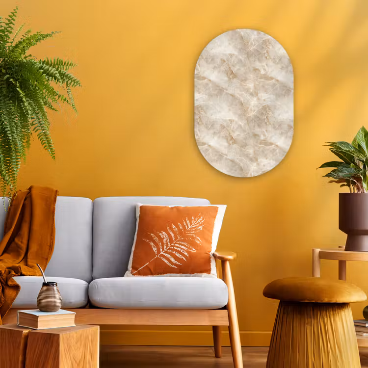 Forexbild Oval - Hellbeige - Onyx - Dezent — 2