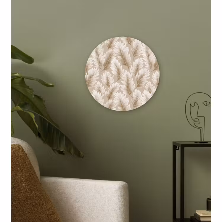 Forexbild Rund - Botanisch - Muster - Beige — 3