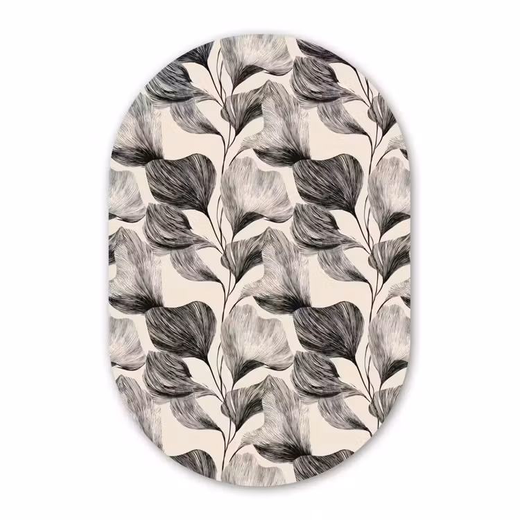 Forexbild Oval - Botanisch - Blätter - Schwarz — 1