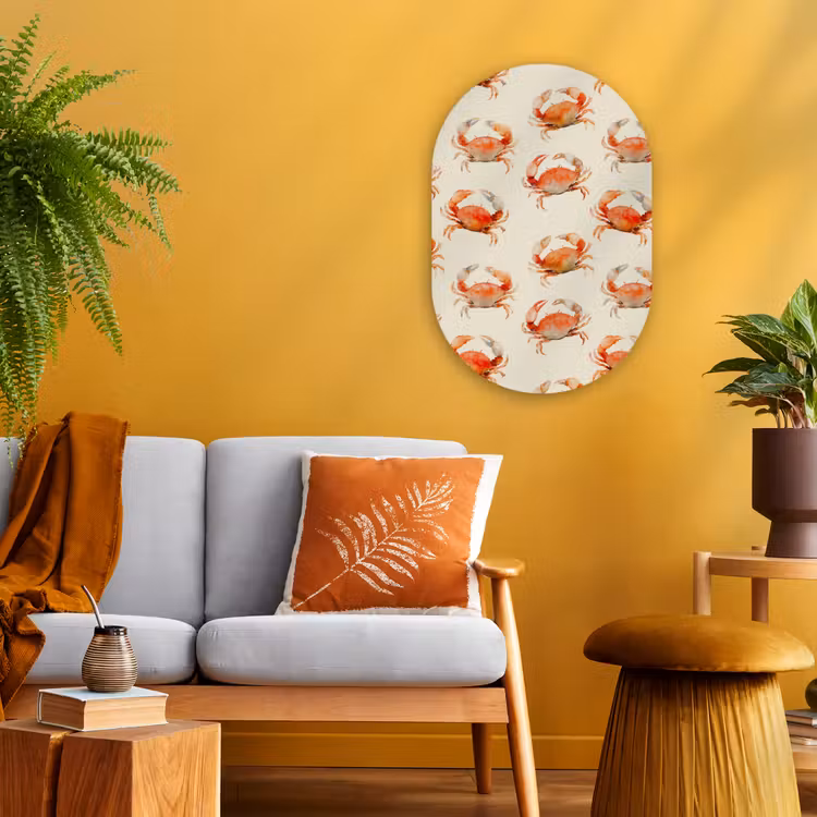Forexbild Oval - Krabben - Muster - Orange — 2