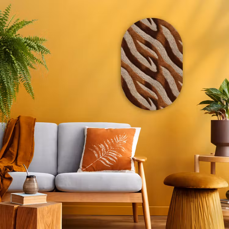 Forexbild Oval - Zebra – Braun – Muster — 2