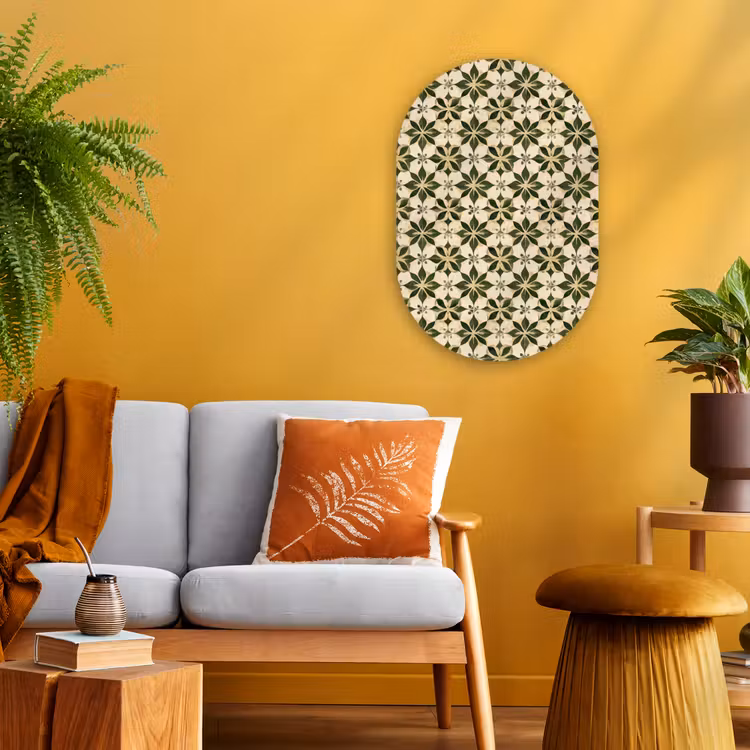 Forexbild Oval - Fliese - Muster - Grün — 2