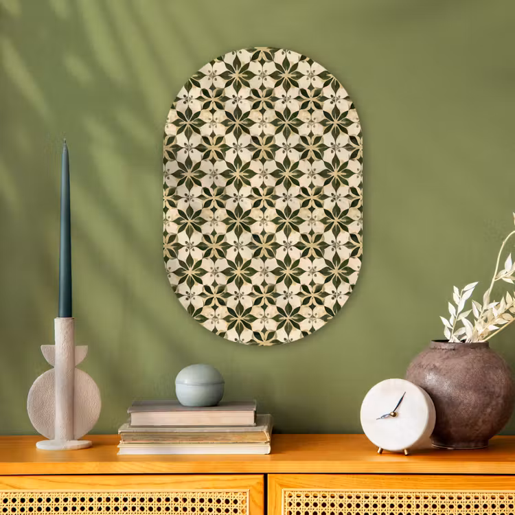 Forexbild Oval - Fliese - Muster - Grün — 3