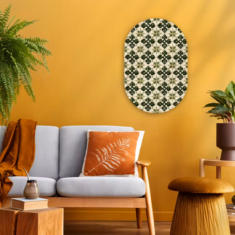 Forexbild Oval - Muster - Fliese - Grün — 2
