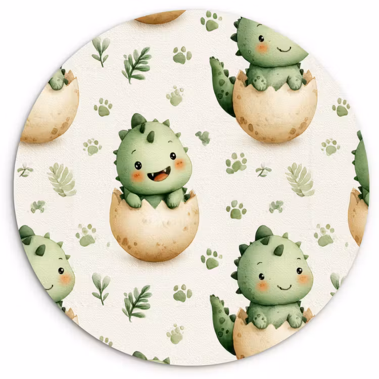 Forexbild Rund - Dino - Eier - Grün — 1