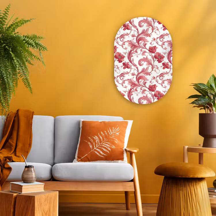 Forexbild Oval - Barock - Muster - Rot — 2
