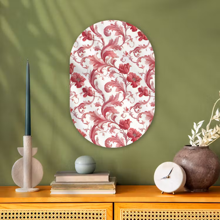Forexbild Oval - Barock - Muster - Rot — 3