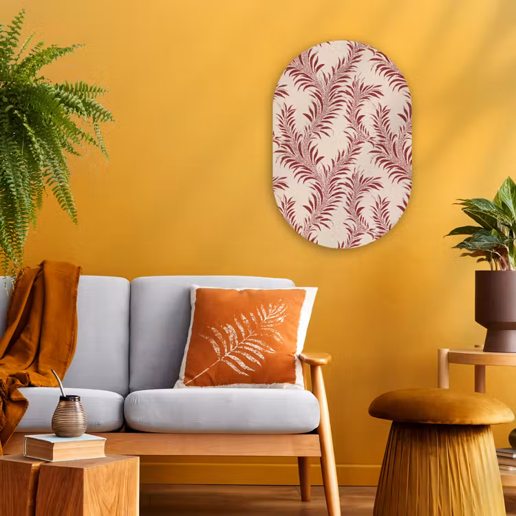 Forexbild Oval - Blätter - Leinen - Rot — 2