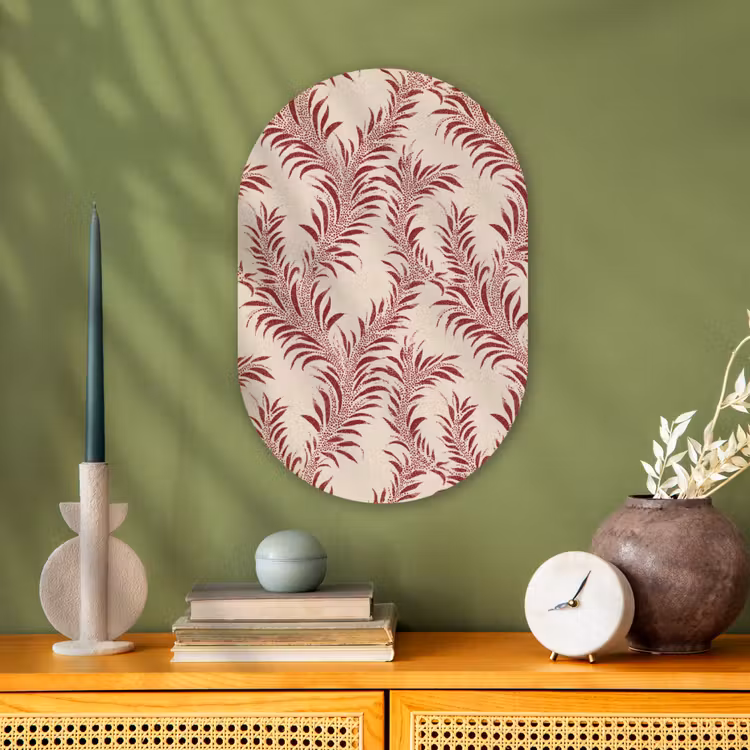 Forexbild Oval - Blätter - Leinen - Rot — 3
