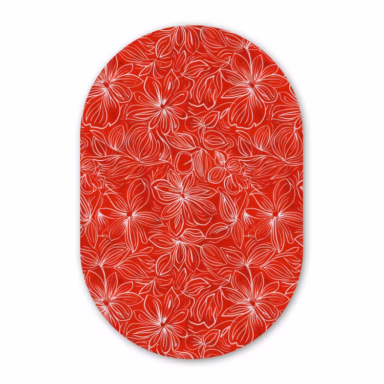Forexbild Oval - Blumen - Muster - Rot — 1
