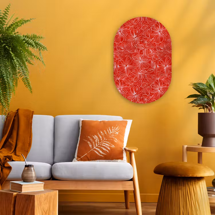 Forexbild Oval - Blumen - Muster - Rot — 2