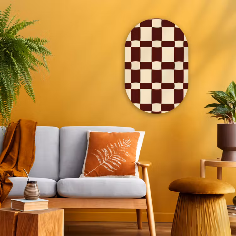 Forexbild Oval - Retro - Muster - Braun — 2