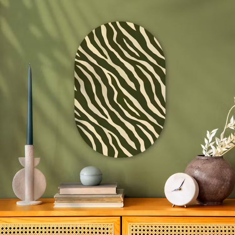 Forexbild Oval - Zebra - Muster - Grün — 3