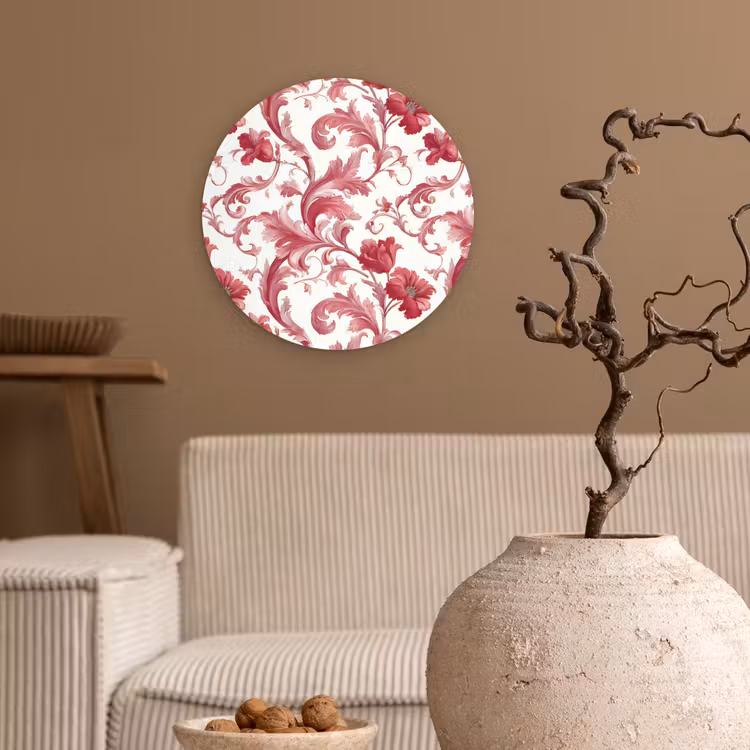 Forexbild Rund - Barock - Muster - Rot — 2