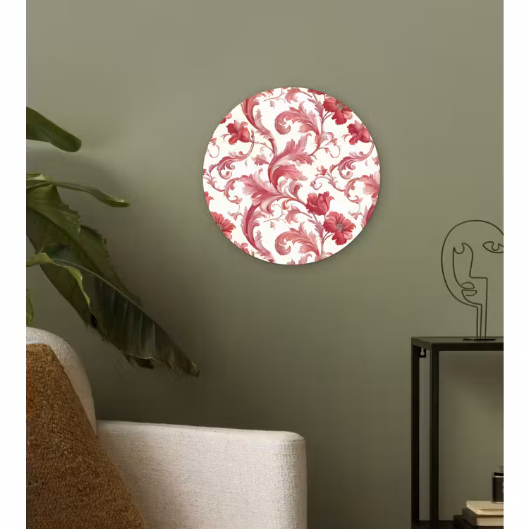 Forexbild Rund - Barock - Muster - Rot — 3