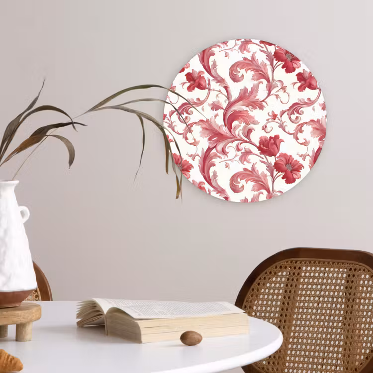 Forexbild Rund - Barock - Muster - Rot — 4