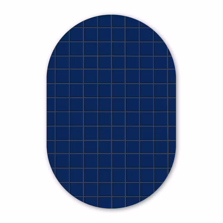 Forexbild Oval - Fliese - Muster - Blau — 1