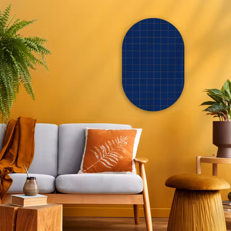 Forexbild Oval - Fliese - Muster - Blau — 2