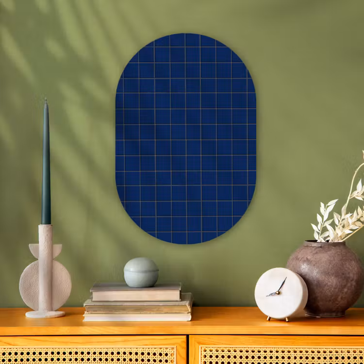 Forexbild Oval - Fliese - Muster - Blau — 3