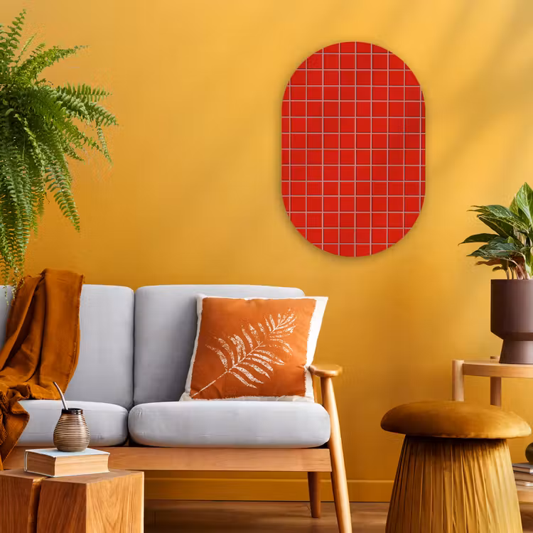 Forexbild Oval - Fliese - Muster - Kirsche - Rot — 2