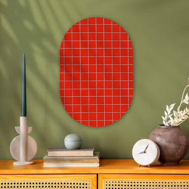 Forexbild Oval - Fliese - Muster - Kirsche - Rot — 3