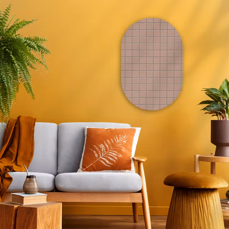 Forexbild Oval - Muster - Fliese - Altrosa — 2