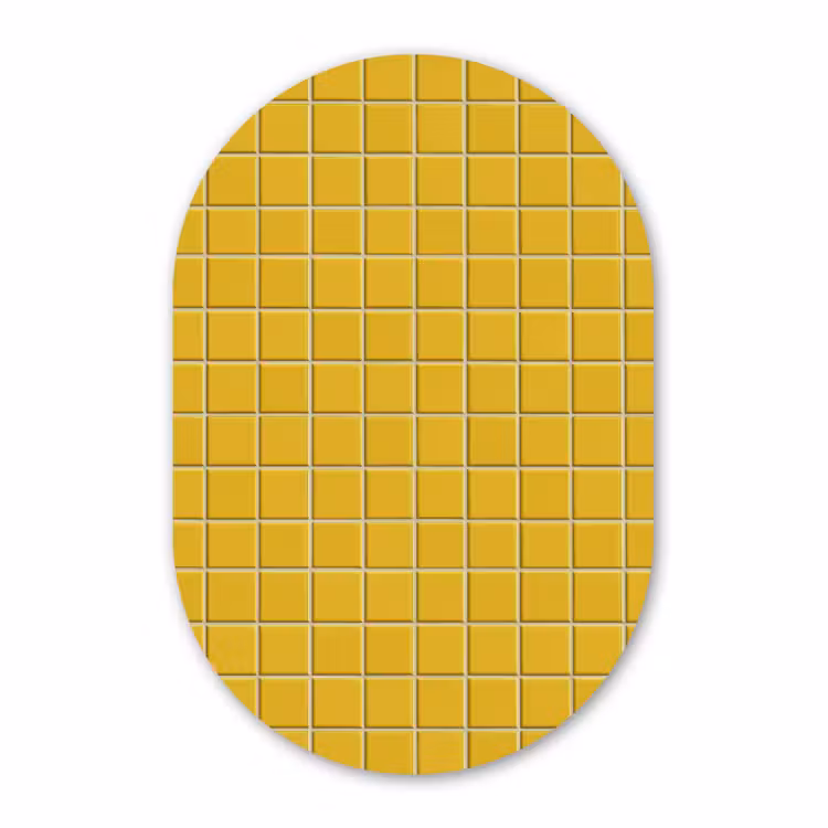 Forexbild Oval - Muster - Fliese - Ockergelb — 1