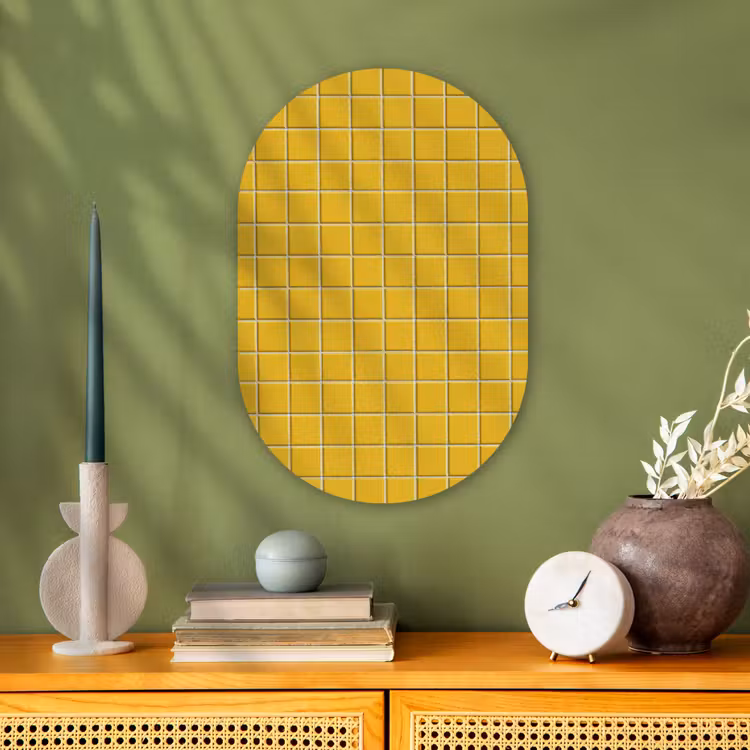 Forexbild Oval - Muster - Fliese - Ockergelb — 3