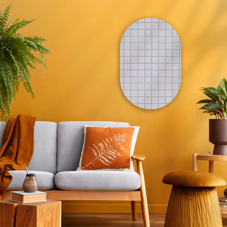 Forexbild Oval - Muster - Kacheln - Hell - Grau — 2