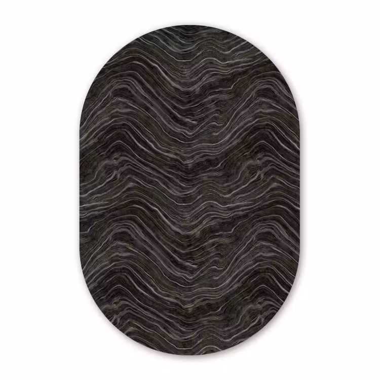 Forexbild Oval - Muster - Kontrast - Anthrazit — 1