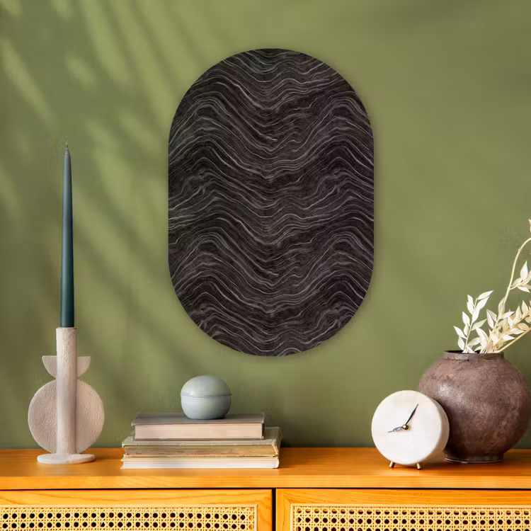 Forexbild Oval - Muster - Kontrast - Anthrazit — 3