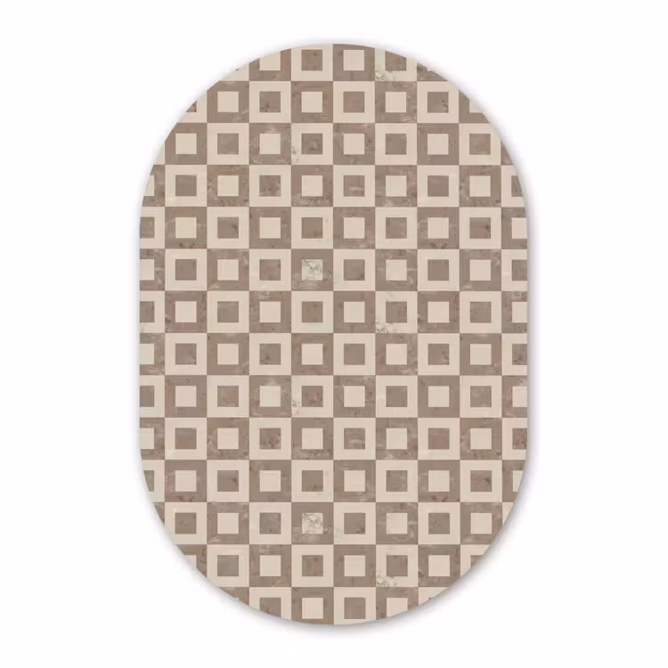 Forexbild Oval - Muster - Marmor - Beige — 1