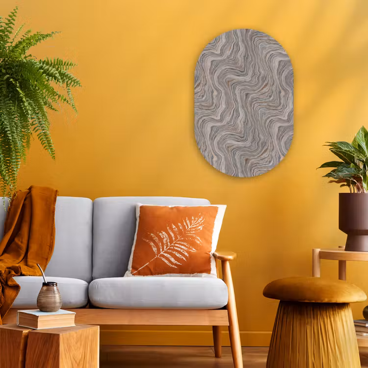 Forexbild Oval - Muster - Textur - Grau — 2
