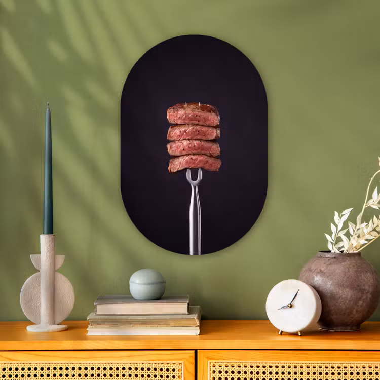 Forexbild Oval - Essen – Rosé – Gabel — 3