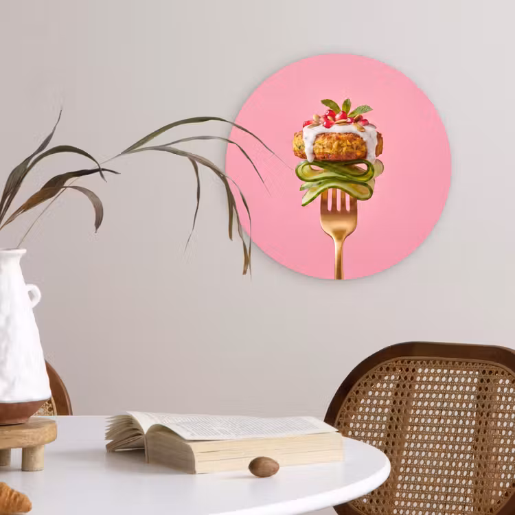 Forexbild Rund - Essen – Gabel – Rosa — 4