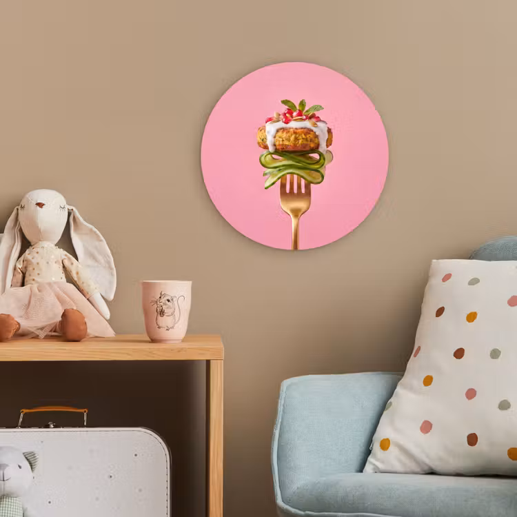 Forexbild Rund - Essen – Gabel – Rosa — 5