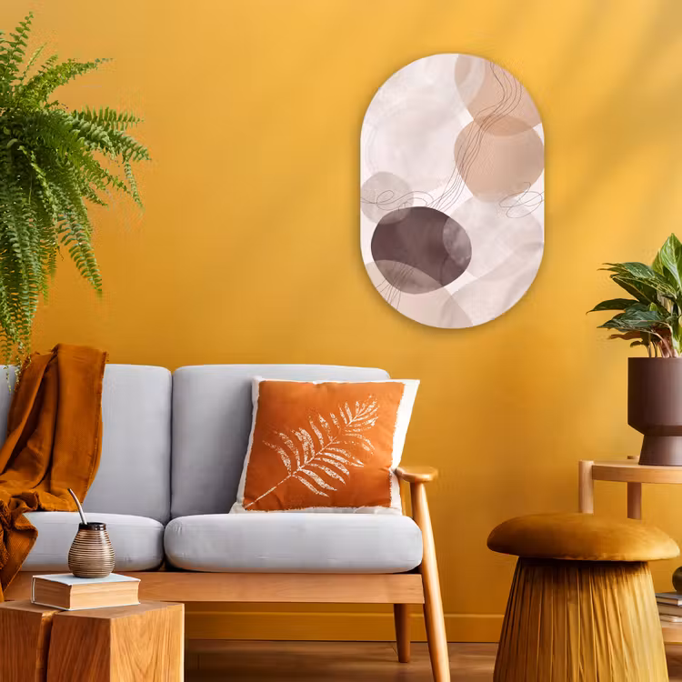 Forexbild Oval - Abstraktion – Beige – Modern — 2