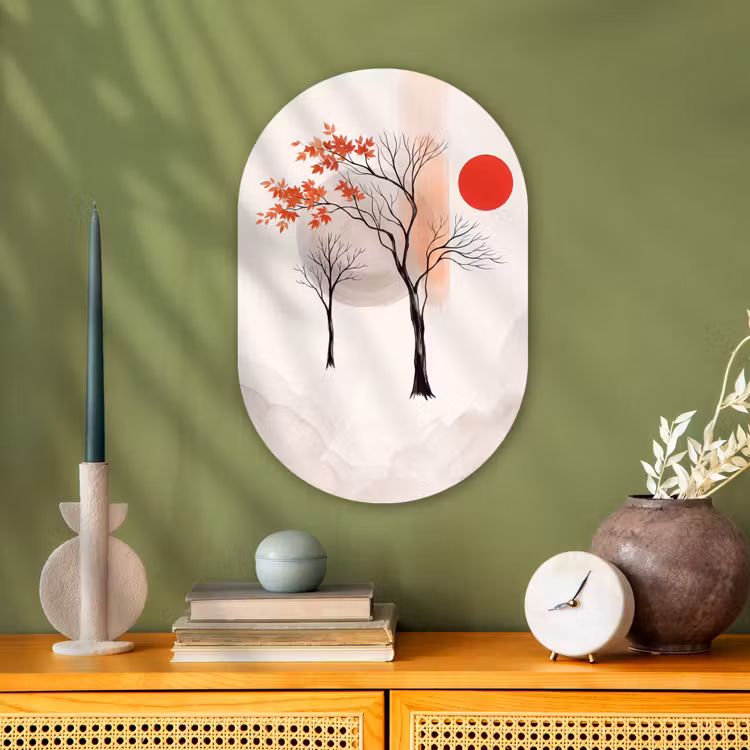 Forexbild Oval - Baum – Rot – Abstrakt — 3