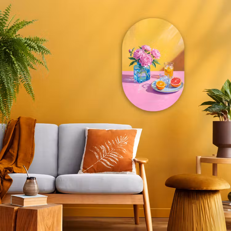 Forexbild Oval - Blumen – Rosa – Modern — 2