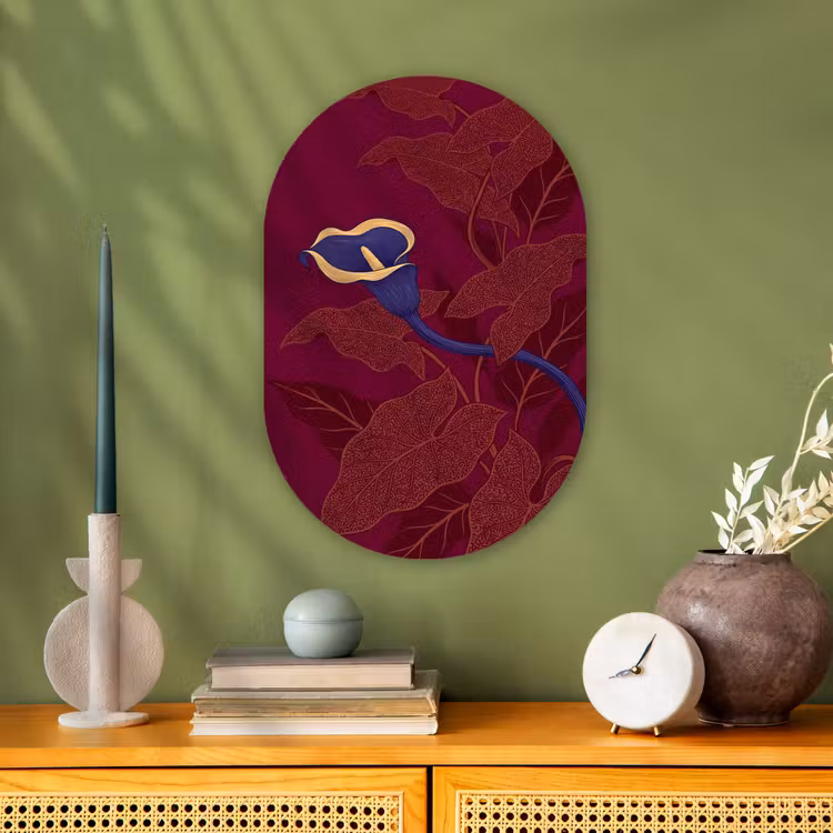 Forexbild Oval - Blumen – Modern – Lila — 3
