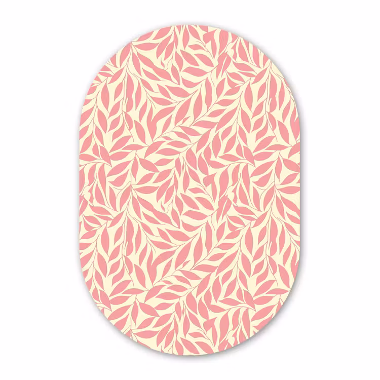 Forexbild Oval - Rosa – Blätter – Dynamisch – Muster — 1