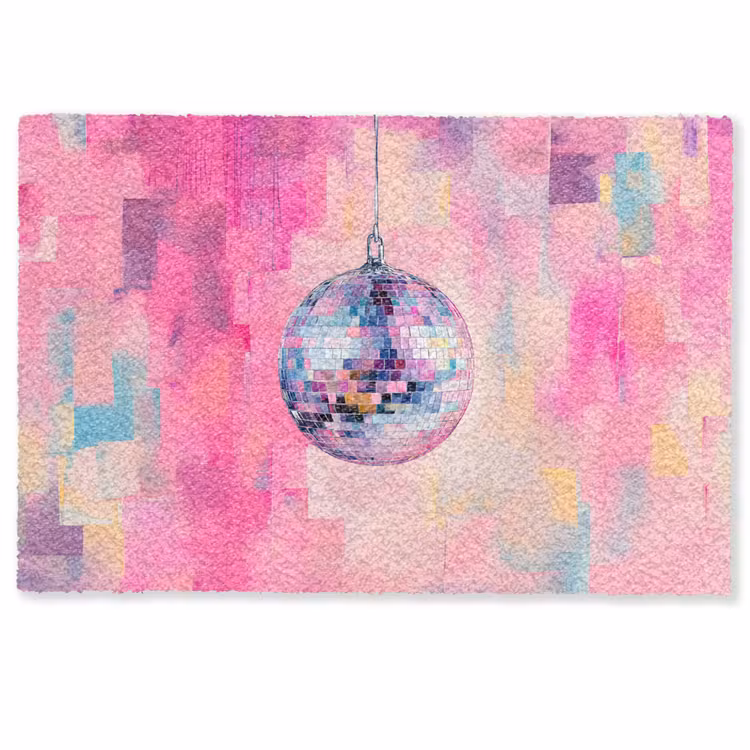 Fußmatte - Discoball - Rosa - Farbe — 1