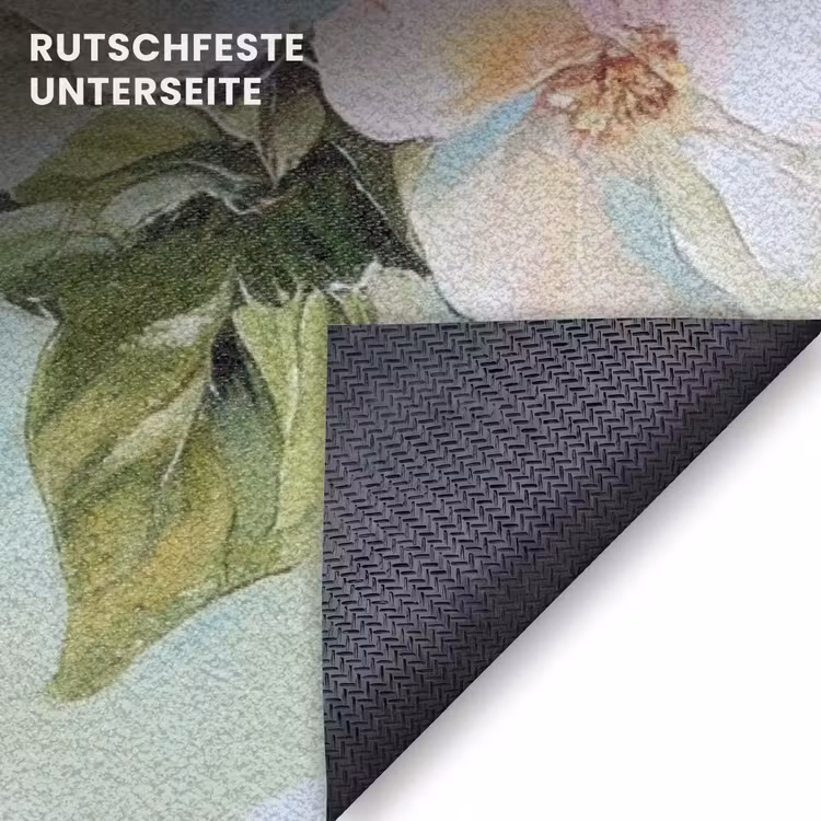 Fußmatte - Blossom - Blätter - Hellblau — 6