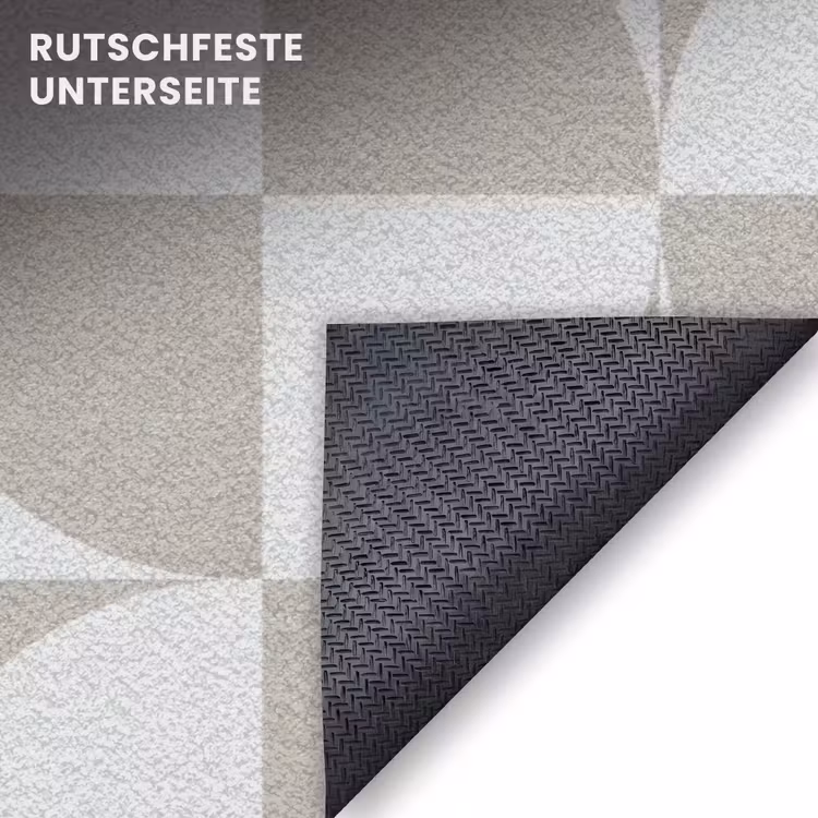 Fußmatte - Hellgrau - Weiß - Quadratisch - Rund — 6