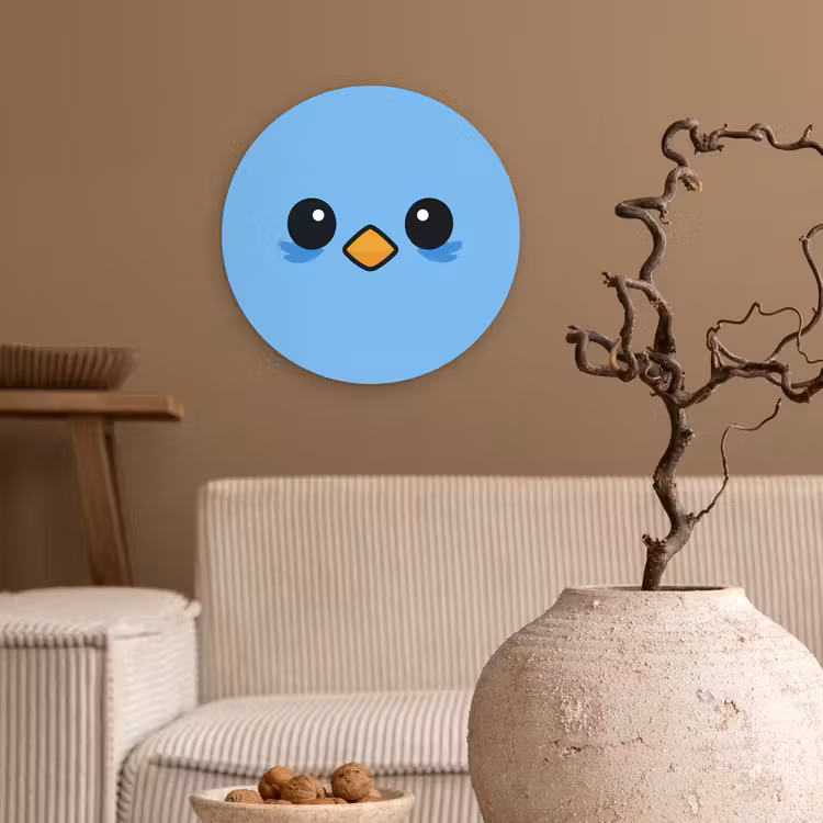 Forexbild Rund - Vogel - Blau - Einfach — 2