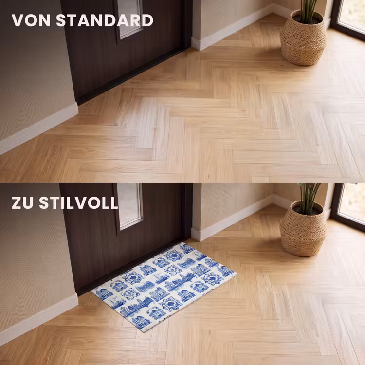 Fußmatte - Häuser - Schiffe - Blau — 3