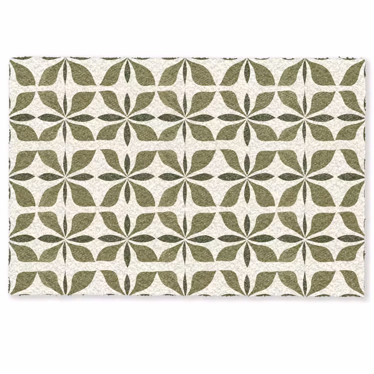 Fußmatte - Botanisch - Retro - Grün — 1