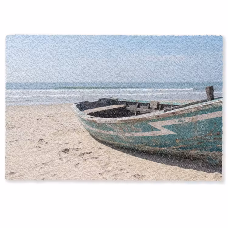 Fußmatte - Boot - Sandstrand - Meer — 1