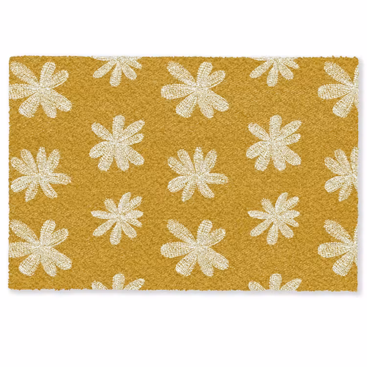 Fußmatte - Blume - Verspielt - Ockergelb — 1