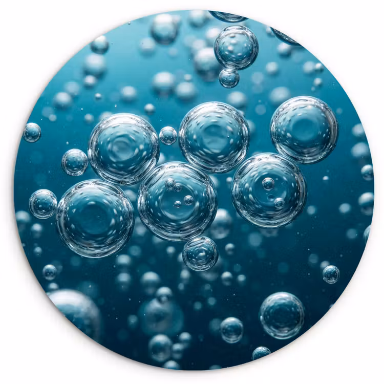 Forexbild Rund - Luftblasen - Dynamisch - Blau — 1